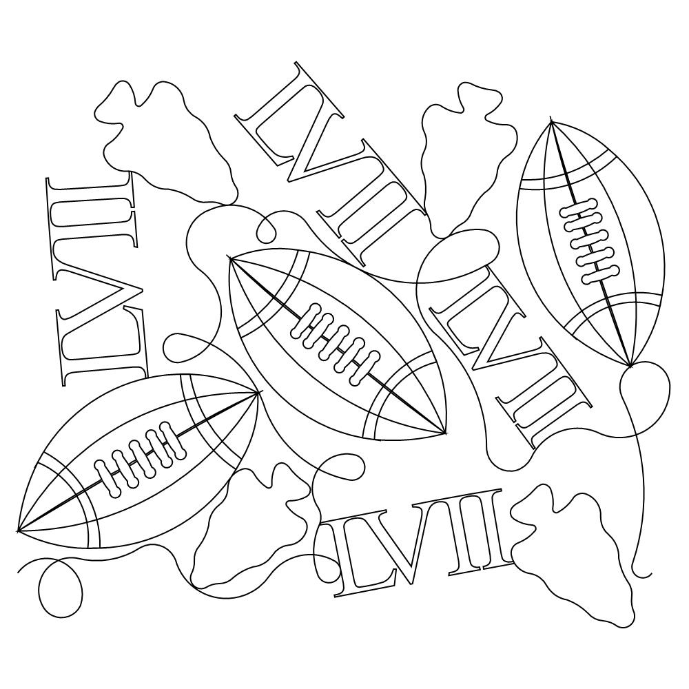 arrowhead 57 football pano Edge to Edge Quilting Patterns